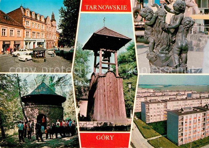 Tarnowskie Gory Tarnowitz Teilansichten Turm Glockenturm Skulptur Siedlung