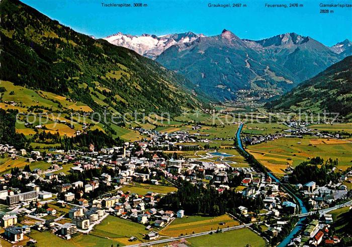 Bad Hofgastein Thermalbad Kurort an der Tauernbahn Alpenpanorama Fliegeraufnahme