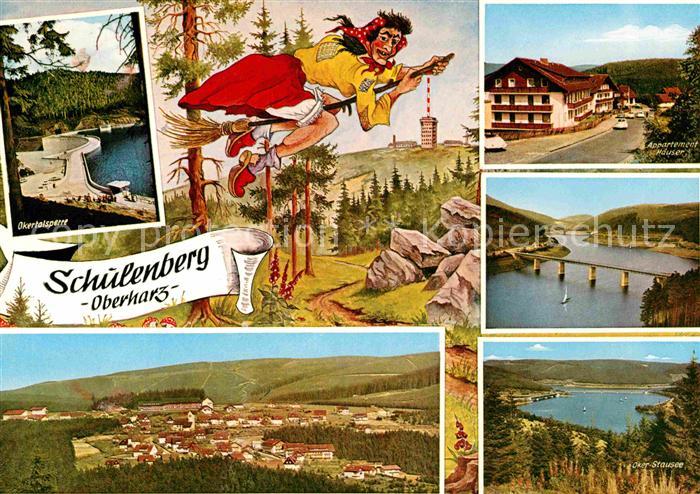 Schulenberg Oberharz Odertalsperre Stausee Sperrmauer Hexe Karikatur Appartement
