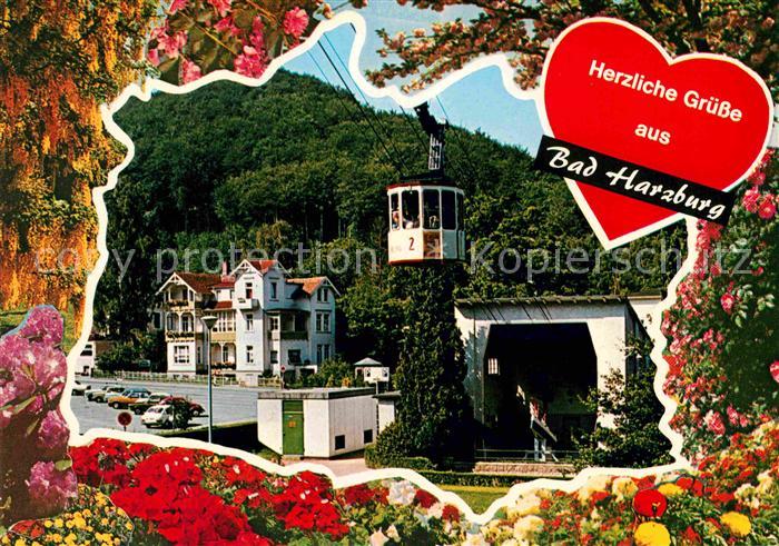 Bad Harzburg Bergbahn zum Burgberg Talstation Blumen Herz
