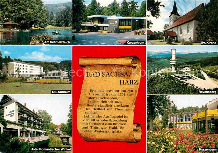 Bad Sachsa Harz Schmelzteich DB Kurheim Hotel Kurzentrum Kirche Ravensberg Gesch