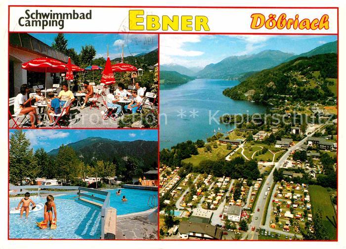 Doebriach Millstaettersee Schwimmbad Camping Ebner Alpen Fliegeraufnahme