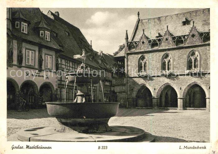 GOSLAR Harz Niedersachsen Marktbrunnen