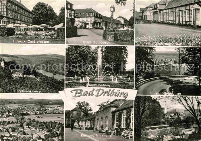 Driburg Bad Eggegebirge Kurhaeuser Kurpark Trinkhalle Sachsenklaus