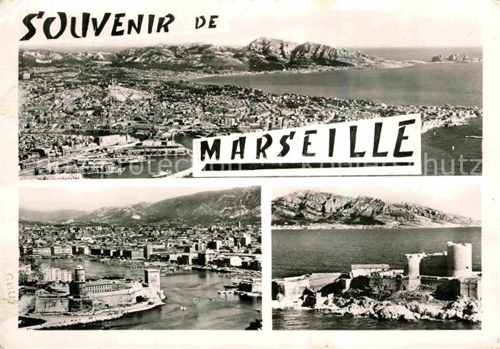 Marseille Bouches-du-Rhone Hafen Bucht Panorama