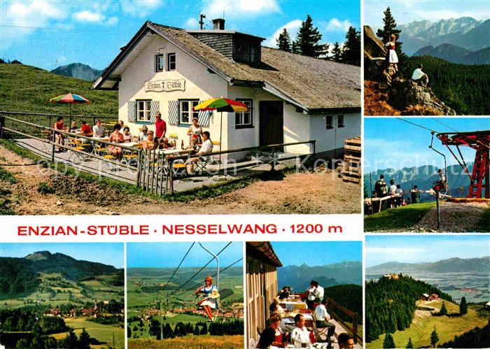 Nesselwang Allgaeu Bayern Enzian Stueble Sessellift Stellenbichl