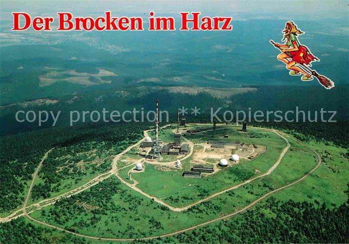 Brocken Harz Luftbildaufnahme Brockenhexe