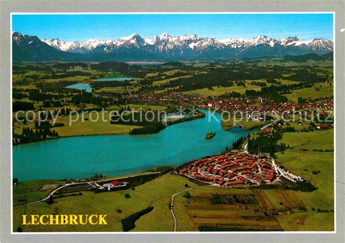 Lechbruck See Luftaufnahme Alpen