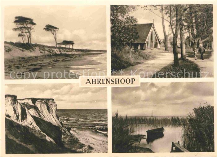 Ahrenshoop Ostseebad Windfluechter Dorfkirche Bodden