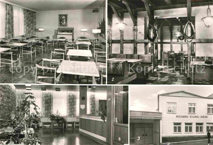 Oberhof Thueringen Erholungsheim Richard Eiling Clubraum Bauernstube Haupteingan