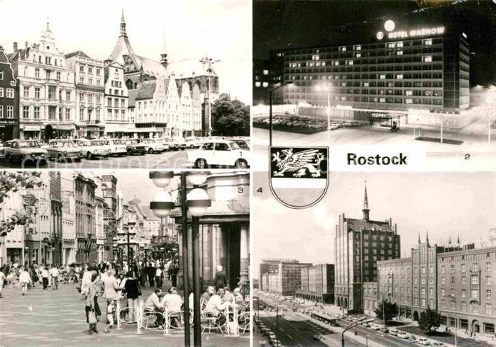 ROSTOCK  CITY Ernst Thaelmann Platz Interhotel Warnow Kroepeliner Strasse
