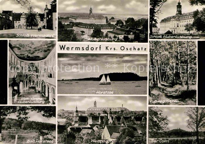 Wermsdorf Schloss Katholische Kirche Fussweg nach Colm