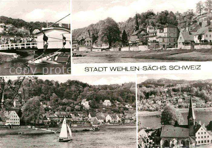Wehlen Sachsen Burg Schiffsanleger Kirche Panorama