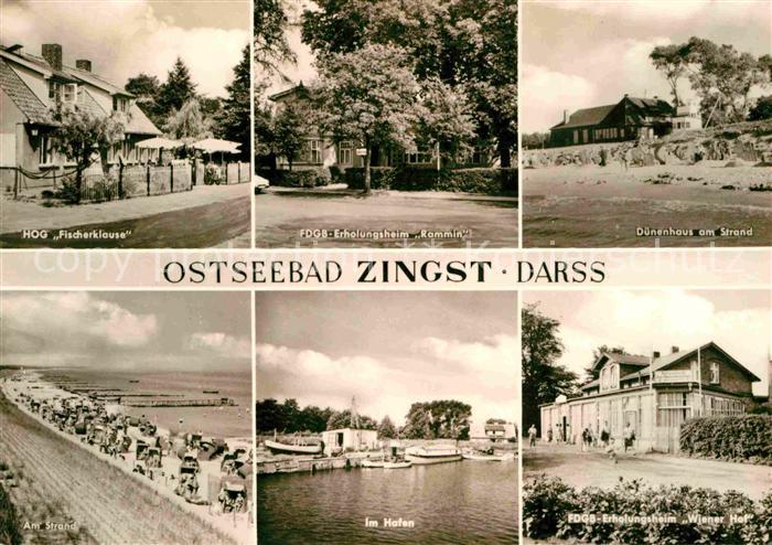 Zingst Ostseebad Duenenhaus Strand Hafen HOG-Fischerklause