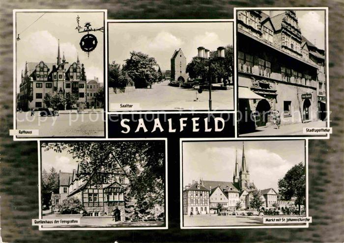 Saalfeld Saale Saaltor Rathaus Stadtapotheke