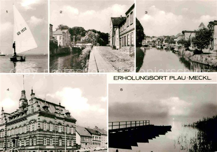 Plau Mecklenburg Plauer See Zugbruecke Strandstrasse Rathaus