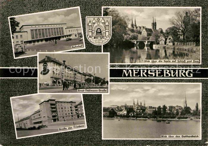 Merseburg Saale Gotthardteich Bahnhof Strasse des Friedens