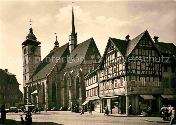 Schmalkalden Thueringen Blick zur Kirche