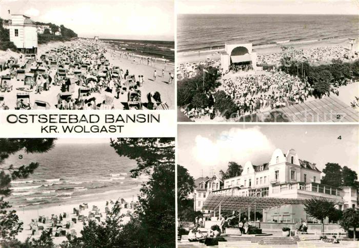 Bansin Ostseebad Strand Kurkonzert Erholungsheim Josef Orlopp