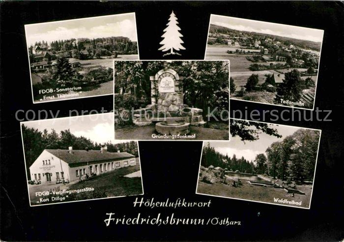 Friedrichsbrunn Harz Sanatorium Ernst Thaehlmann Kurt Dillage Gruendungsdenkmal