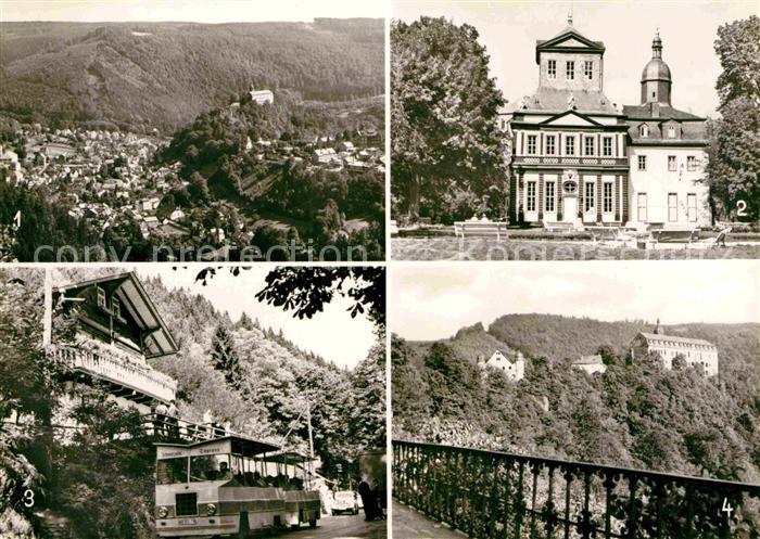 Schwarzburg Thueringer Wald Blick vom Trippstein Schloss Schweizerhaus