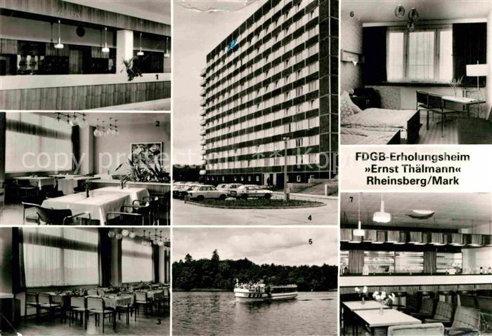 Rheinsberg FDGB Erholungsheim Ernst Thaelmann Rezeption Cafe Restaurant