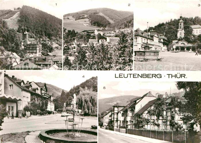Leutenberg Thueringen Teilansicht Ernst Thaelmann Oberschule Marktplatz Leninstr