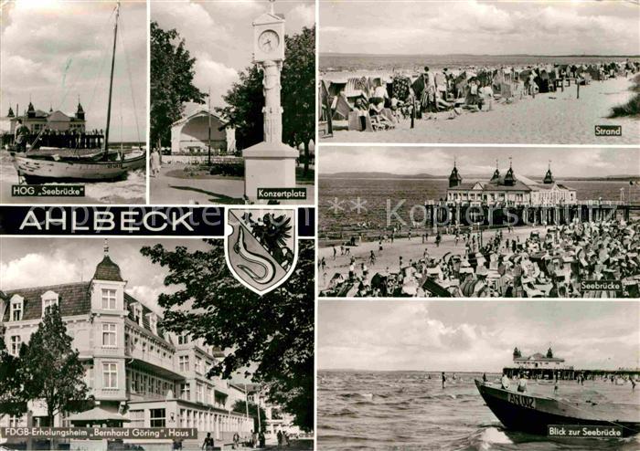 Ahlbeck Ostseebad Seebruecke Erholungsheim Bernhard Goehring Strand