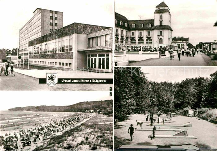 Binz Ruegen Ferienheim Arkona Strandpromenade Kurhaus Strand Minigolf