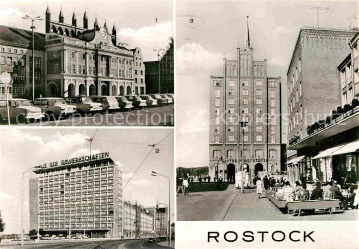 ROSTOCK  CITY Ernst Thaelmann Platz Haus der Gewerkschaften Hermann Duncker Plat