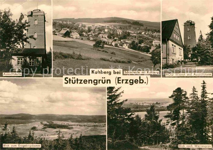 Stuetzengruen Aussichtsturm Panorama Gaststaette Wismut Kuhberg
