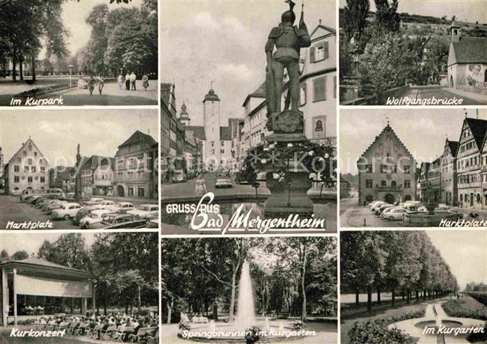 Bad Mergentheim Wolfgangsbruecke Marktplatz Kurpark Kurkonzert Kurgarten
