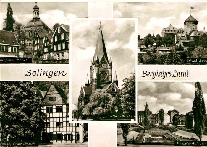 Solingen Schloss Burg Graefrath Markt Luther Kirche