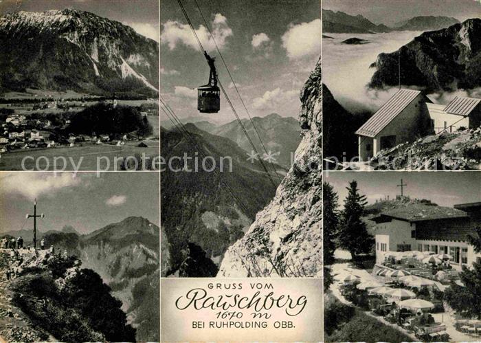 Ruhpolding Bayern Rauschberg Seilbahn Gipfelkreuz Panorama