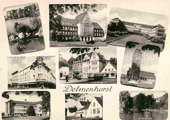 Delmenhorst Graftanlage Rathaus Wasserturm Lange Strasse