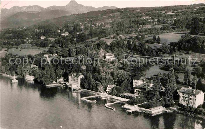 Amphion Les Grands Hotels Lac Leman Dent d Oche Genfer See vue aerienne
