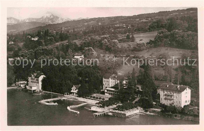 Amphion Les Grands Hotels Lac Leman Dent d Oche Genfer See vue aerienne