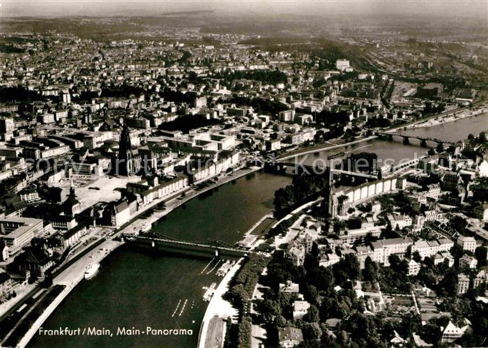 Frankfurt Main Main Panorama Fliegeraufnahme