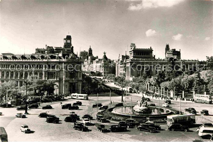 Madrid Spain Plaza de Cibeles y Calle de Alcala