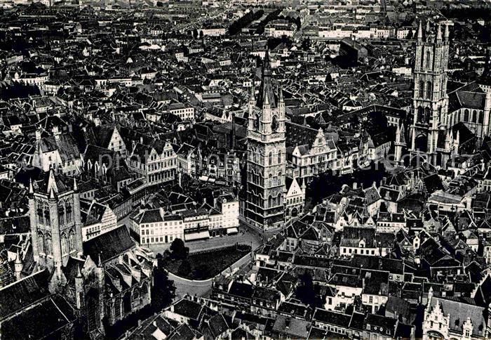 Gand Belgien Vue generale de la Ville vue aerienne