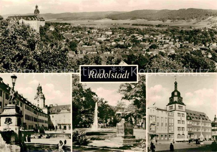 Rudolstadt Panorama Blick vom Hain Schlosshof Platz OdF Denkmal Marktplatz