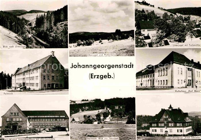 Johanngeorgenstadt Unterjugel Farbmuehle Oberjugel Plattenberg Poliklinik Kultur
