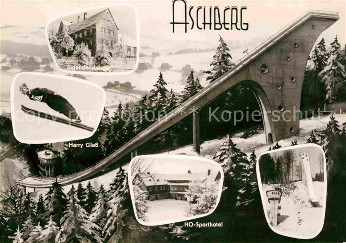 Klingenthal Vogtland Grosse Aschberg Schanze Skispringer Harry Glass HO Sporthot