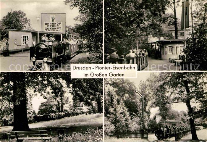 DRESDEN Elbe Pionier Eisenbahn im Grossen Garten