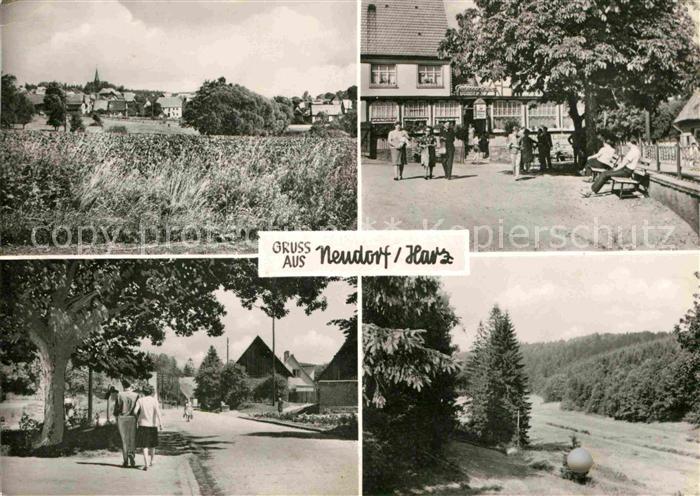 Neudorf Harzgerode Ortsansicht FDGB Verpflegungsheim Hauptstrasse Wiesengrund am