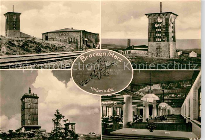 Brocken Harz Berggasthaus Wetterwarte Aussichtsturm Hexe
