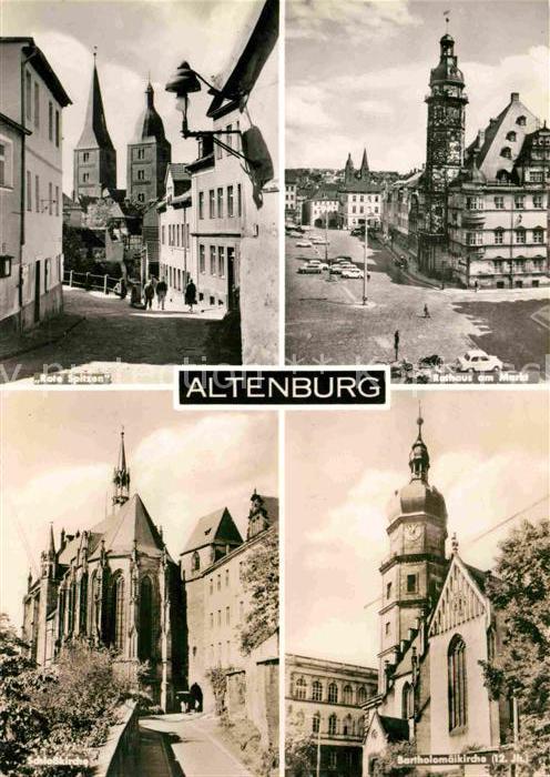 Altenburg Thueringen Rote Spitzen Rathaus Markt Schlosskirch Bartholomaeikirche
