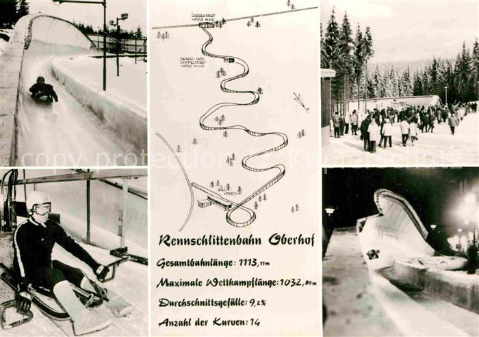 Oberhof Thueringen Rennschlittenbahn Wintersport