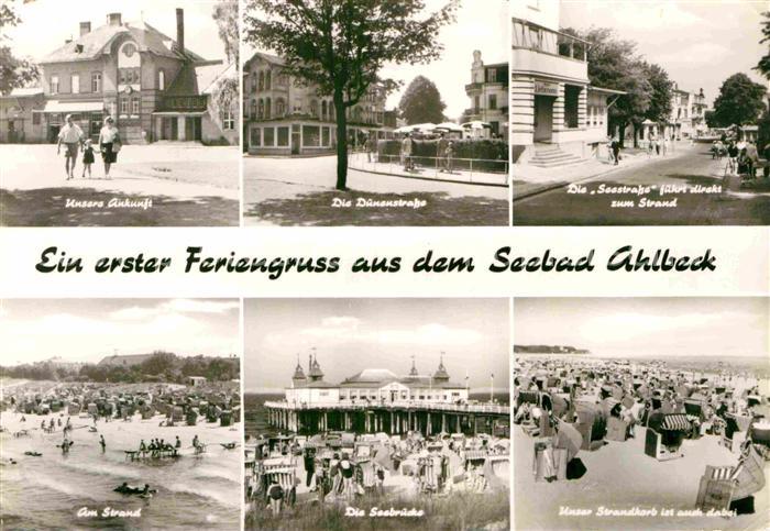 Ahlbeck Ostseebad Duenenstrasse Seestrasse Strand Seebruecke Restaurant Strandko