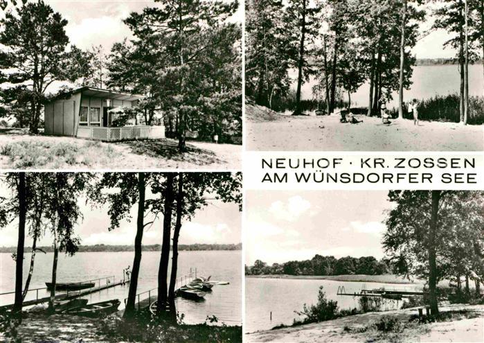 Neuhof Zossen Wuensdorfer See Bungalow Badestrand Steg